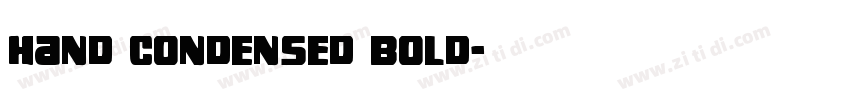 hand condensed bold字体转换